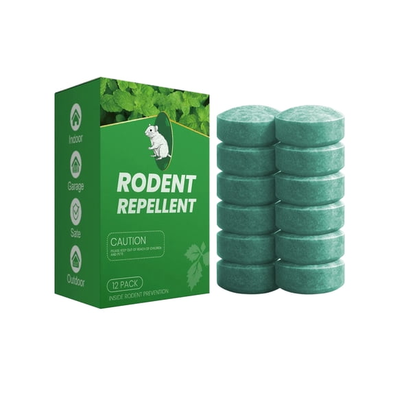 12 Pack Peppermint Oil Rodent Repellent Balls Natural Mouse Rat Squirrel Deterrent Family Pet Safe For Home Car Garage RV Indoor Outdoor Use