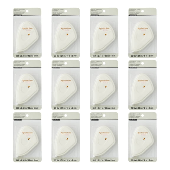 Recollections Permanent Adhesive Tape Runner, 12 Pack