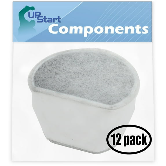 12-Pack Pet Water Fountain Carbon Filter Replacement for Petsafe Drinkwell 2 Gallon Pet Pet Fountain - Compatible with PetSafe Drinkwell Filters #6 PAC00-13906 - UpStart Components Brand