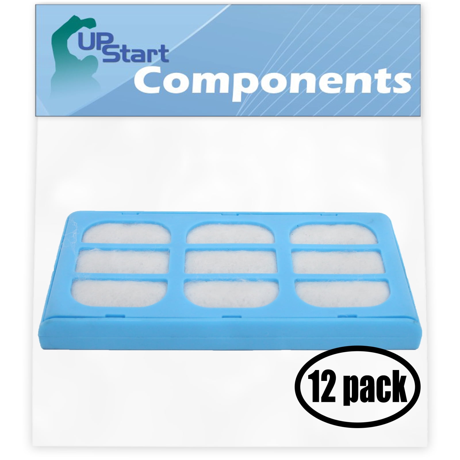 12-Pack Pet Water Fountain Filter Cartridge Replacement for Cat Mate Pet Fountain - Compatible with Cat Mate & Dog Mate Water Filter Cartridges - UpStart Components Brand