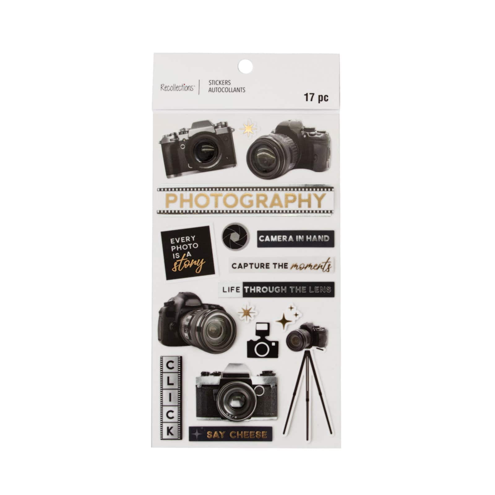 Recollections Photography Stickers, 12 Pack