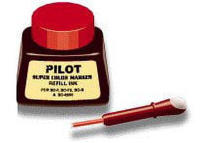 12 Pack Pilot Pen 43700 1oz Refill Ink for Permanent Markers - Red (SCRF-RED)