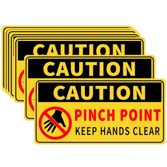 12 Pack Pinch Point Stickers 1x2 Inch Watch Your Hands Safety Labels for Machinery Workplace
