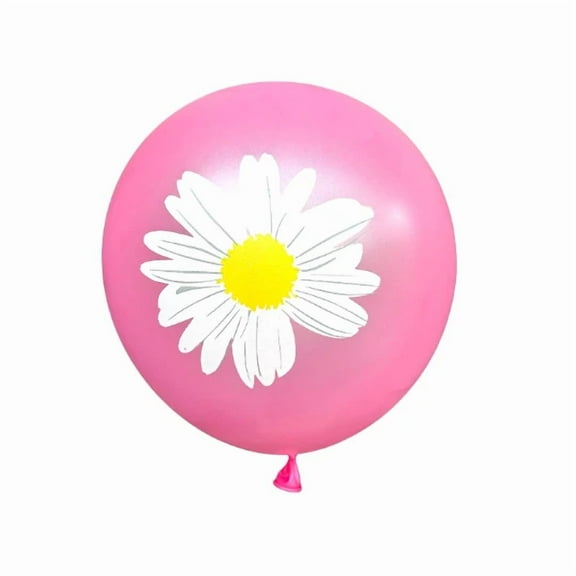 12 Pack Pink Daisy Balloons Flowers Floral Girls Birthday Shower Party Decor