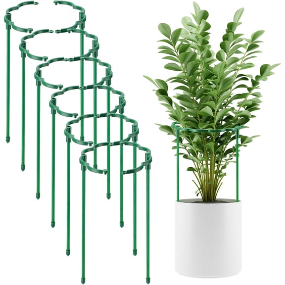 12 Pack Plant Support Stakes Sets - Versatile Cages, Stackable Garden Flower Support Small for Indoor Plants,Tomato,Monstera, Peony, Hydrangea, Climbing Plants