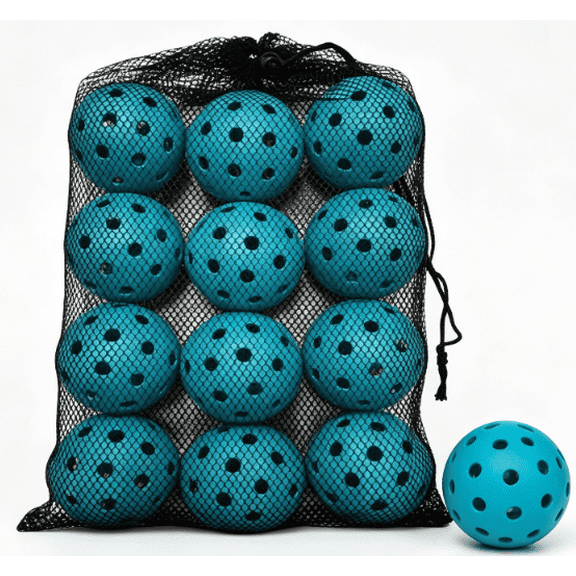 12 Pack Plastic Baseballs Practice Training Balls Lightweight Hollow Softballs with a Drawstring Bag for Hitting Pitching Batting Training Indoor Outdoor Sport, 2.9 Inches