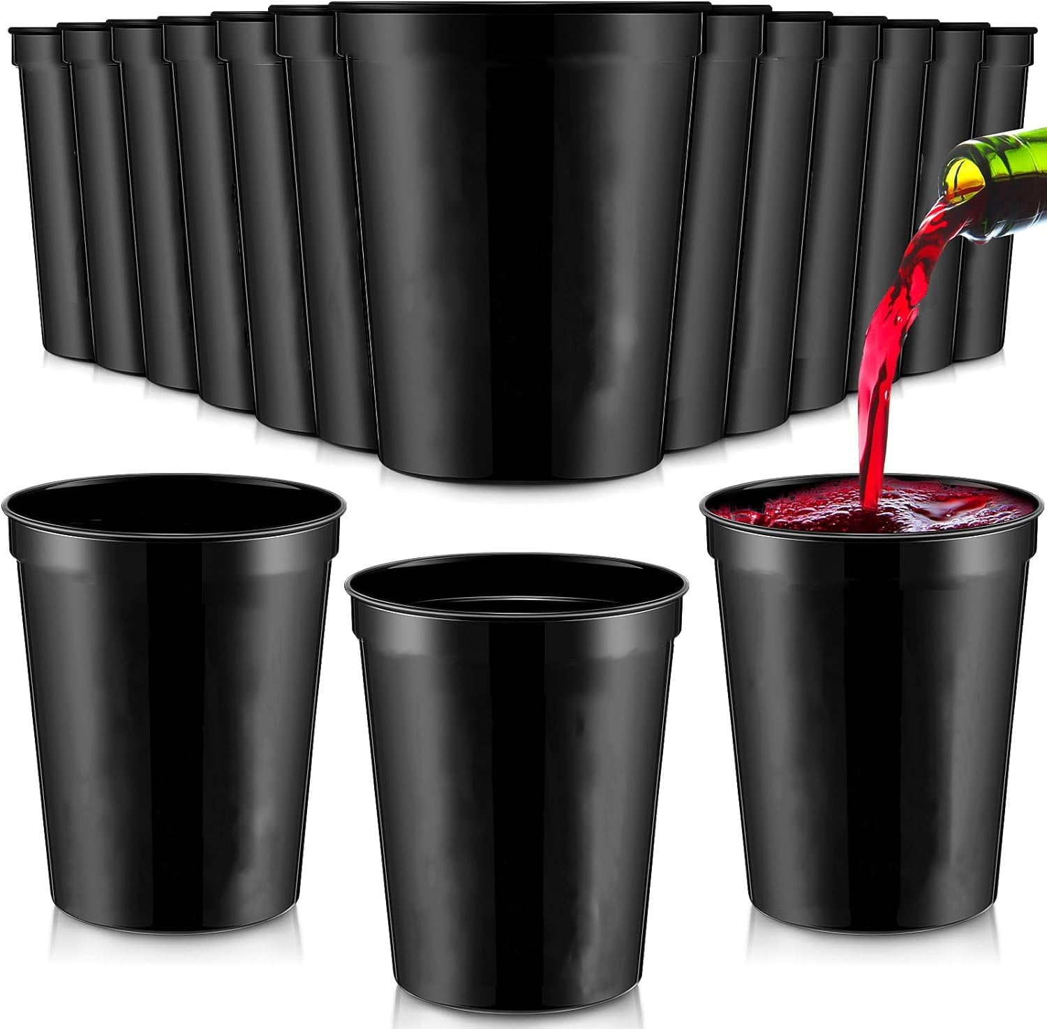 1.5 ounce black disposable hot sauce cups with lids 16 oz Black Single-Wall Hot Paper Cups