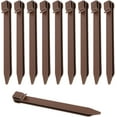 thumbnail image 1 of 12-Pack Plastic Edging Nails, 9.84-in. Paver Edging Spikes, Landscape Anchoring Spikes Weed Barrier Brown, 1 of 4