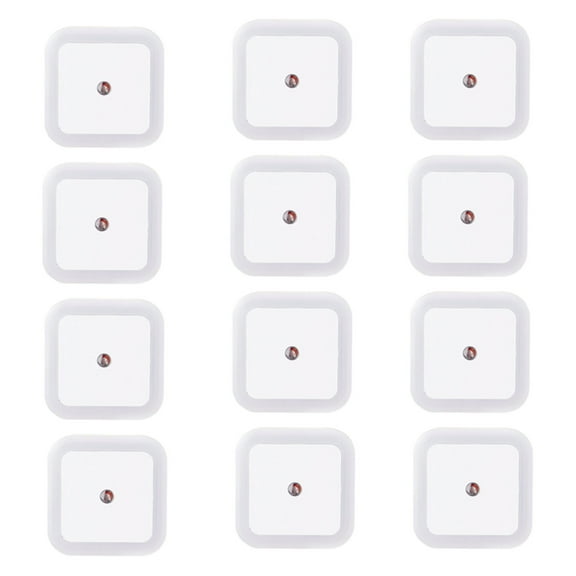 12 Pack Plug in LED Night Light with Smart Dusk to Dawn Sensor for Baby Nursery Kids Room Bathroom