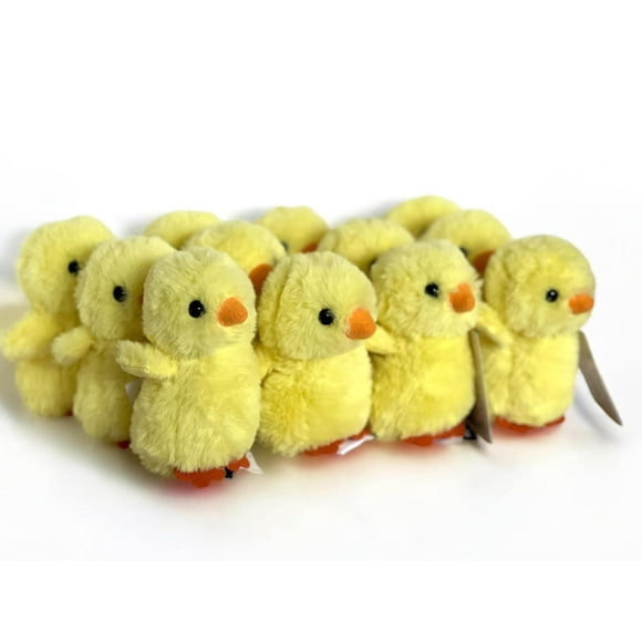 12 Pack Plush Baby Chicks/ Perfect for Weddings/ Baby Showers/ Easter Decorations/ Plush Stuffed Animals Toy