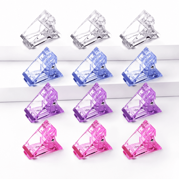 12 Pack Polygel Nail Clips, Quick Building Clamps for Nail Extension