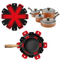 12-Pack Pot and Pan Protectors Set, 4 Sizes Stackable Cookware Dividers to Prevent Scratches, Non-Slip Polyester Mats for Kitchen Storage and RV Use