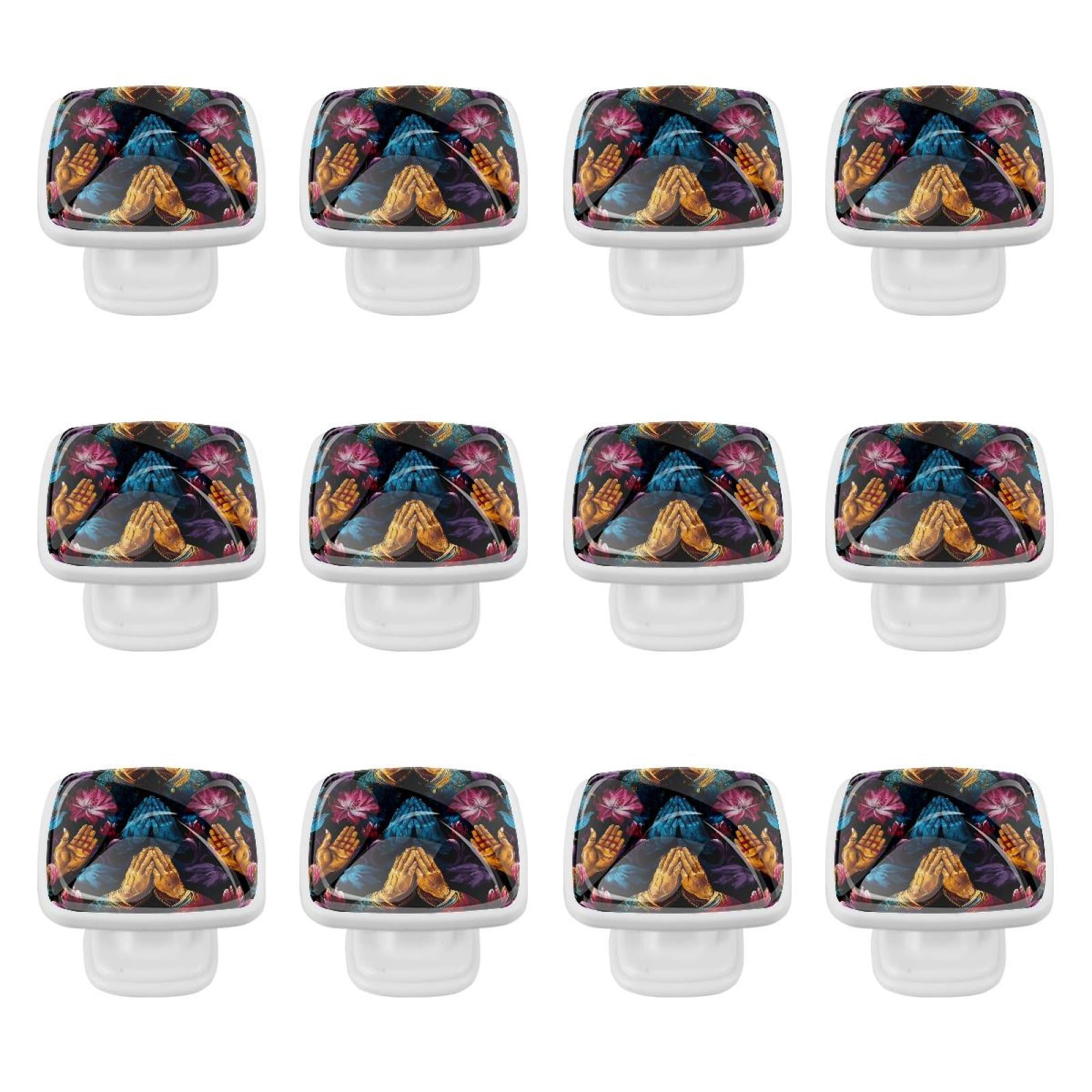 12 Pack Praying hands Square Knobs Kitchen Pulls