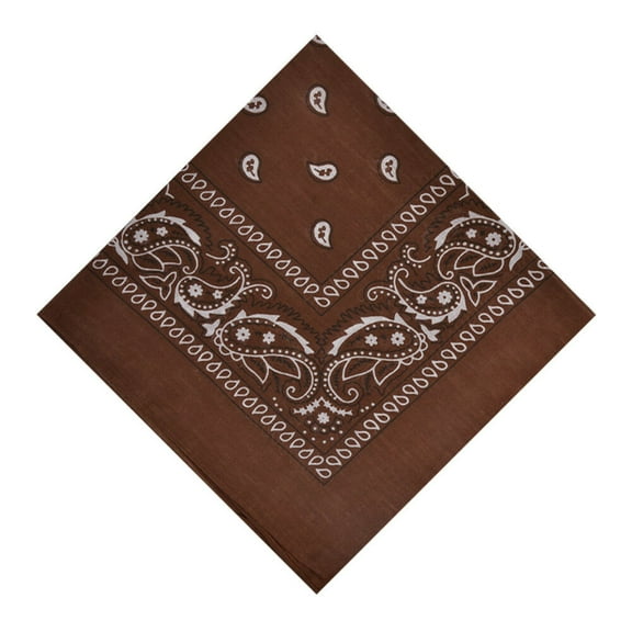 12 Pack Premium Cotton Head Wrap Scarf Bandana Multiple Colors 22" X 22" (Brown, 100% Cotton)
