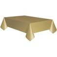 12Pack Premium Gold Plastic Table Cover Medium Weight Disposable Tablecloth 54'x108