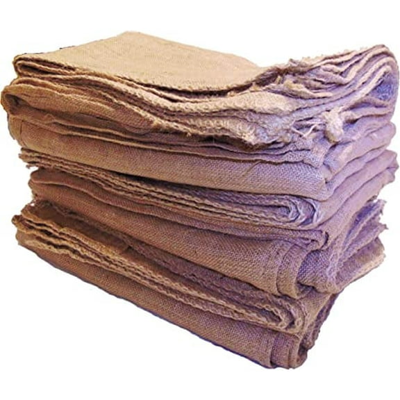 Premium Large Burlap Weed Barrier Fabric Grow Bags 12 Count