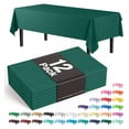 thumbnail image 1 of 12-Pack Premium Plastic Tablecloth 54in. x 108in. Rectangle Table Cover - Dark Green, 1 of 7