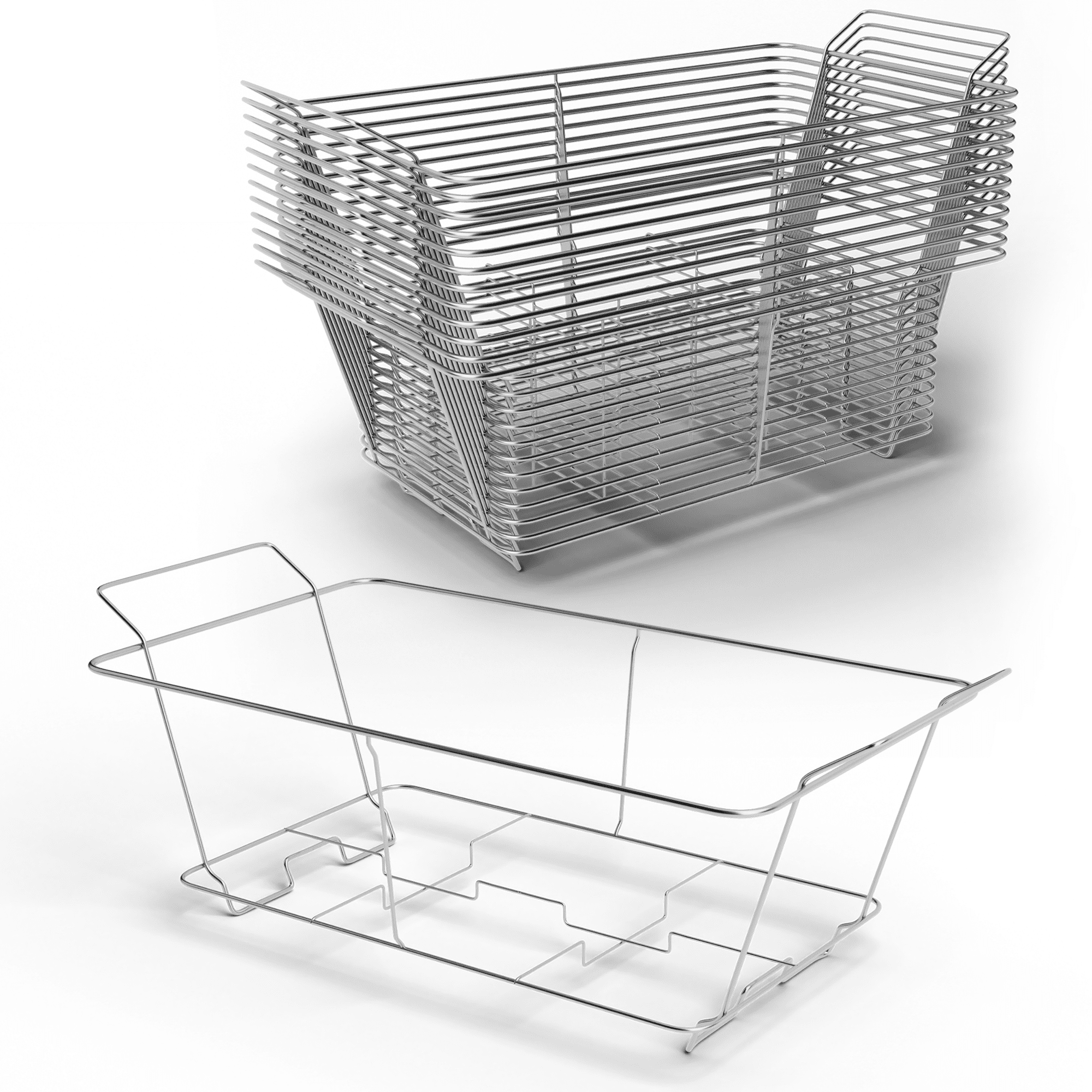 12 Pack - Professional Fixed Chafing Wire Rack: Heavy Duty Plated Steel ...
