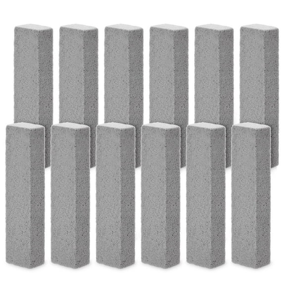 Juvale Pumice Stone Toilet Bowl Cleaner & Scouring Sticks - Scouring Sticks for Tub & Shower - Pumice Stone for Tile & Bowl - Toilet Stain Remover - 12-Pack, Gray, 5.9"x1.4"x 0.9"