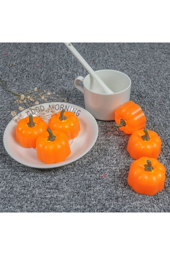 12 Pack Pumpkin Lights Halloween Christmas Decoration Pumpkin Lights Simulation Creative LED Electronic Candle Lights