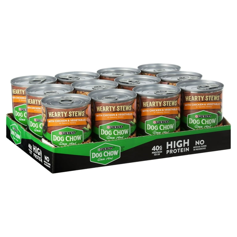 Dog chow top canned food