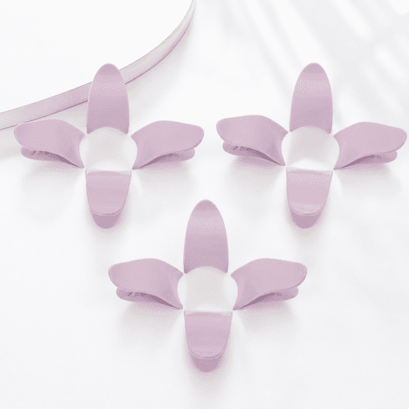 12 Pack Purple ABS False Eyelash Auxiliary Clips Fake Lashes Accessory