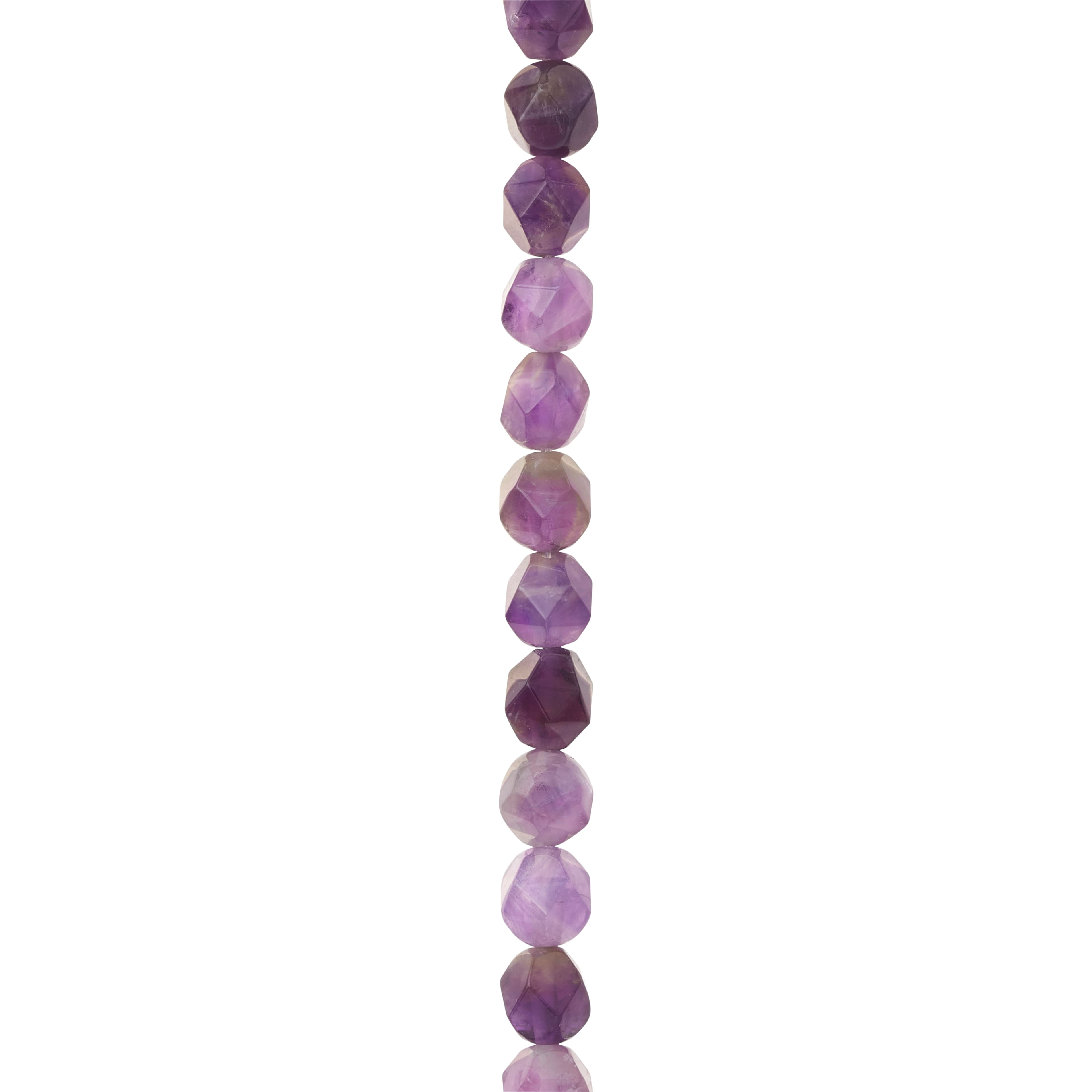 12 Pack Purple Amethyst Faceted Beads by Bead Landing 8mm