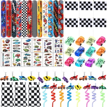 12-Pack Double Sided Race Car Puzzles – Kids Party Bag Fillers & Stocking Stuffers