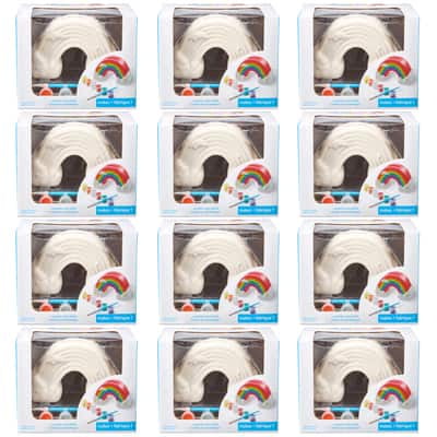 12 Pack: Rainbow 3D Ceramic Bank Kit by Creatology