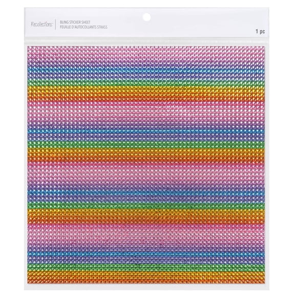 Recollections Rainbow Bling Sticker, 12 Pack