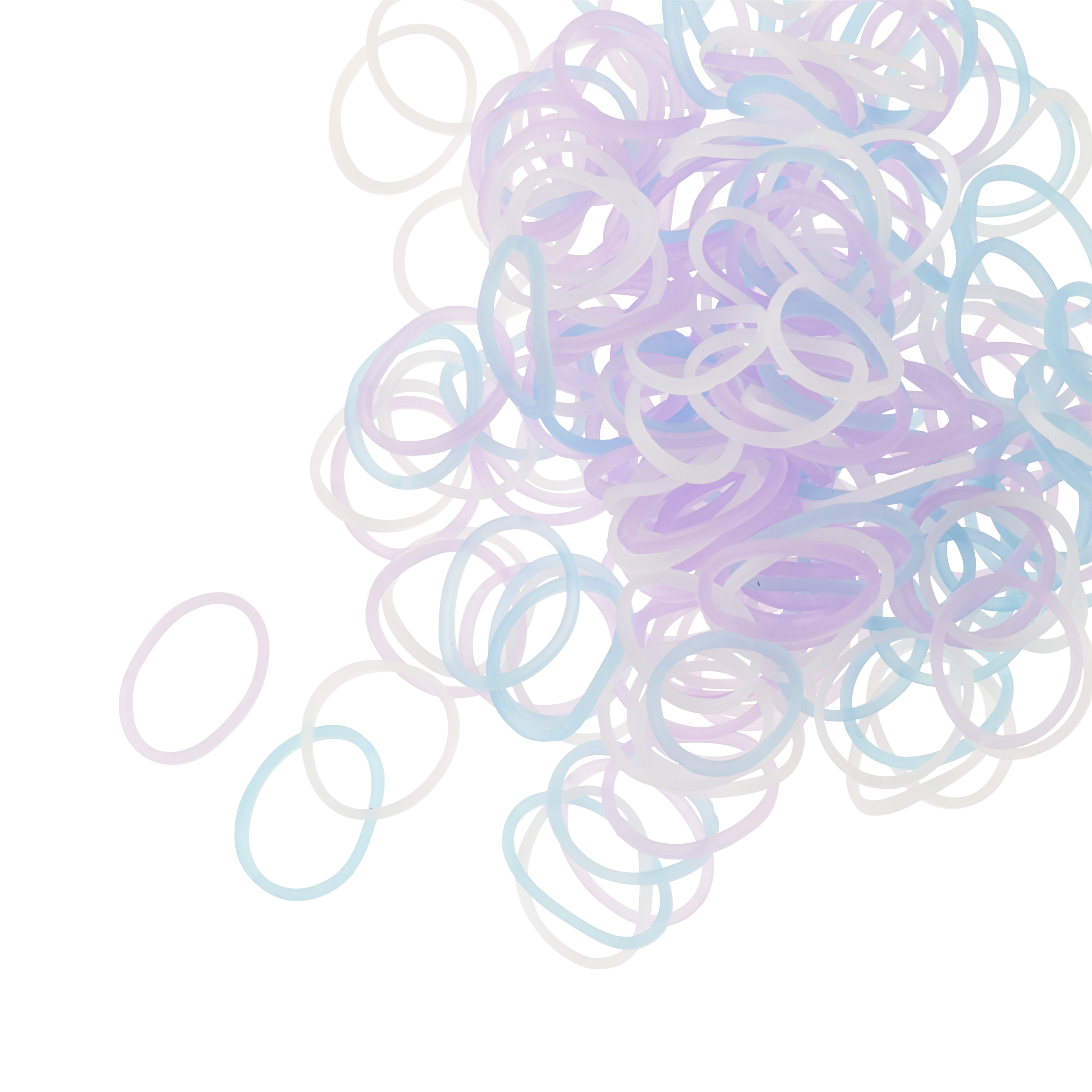 600 Piece Rainbow Loom Pastel Glow in the Dark Refill Bands