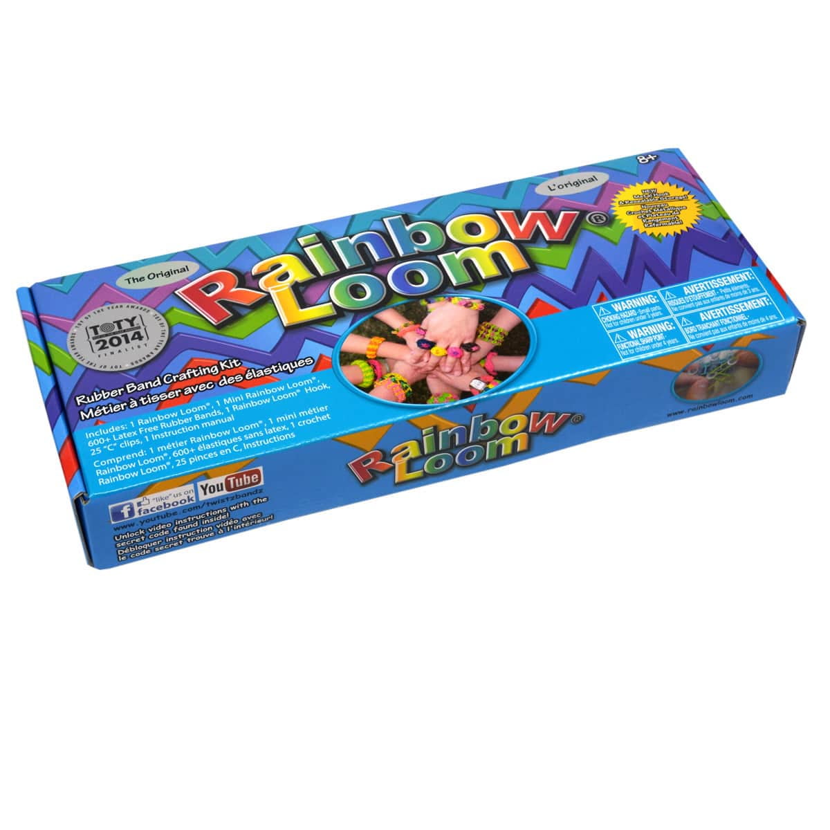 12 Pack: Rainbow Loom with Metal Hook