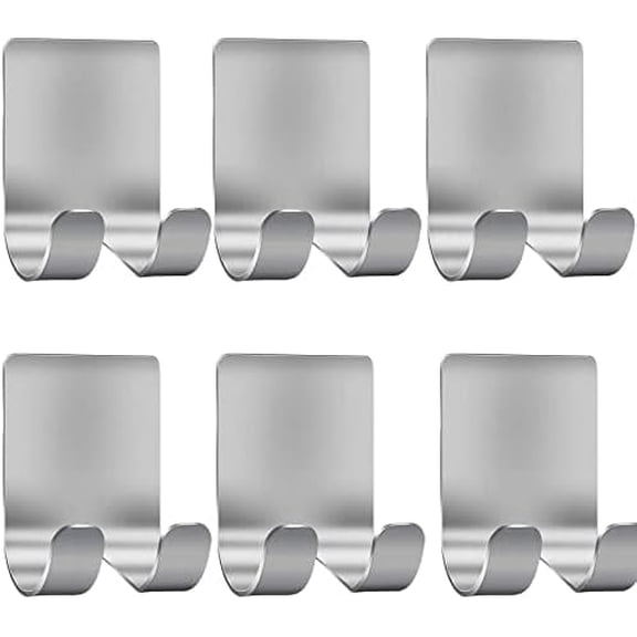 12 Pack Razor Holder Shaver Hook Hanger Stand, Self Adhesive Stainless Steel Heavy Duty Utility Storage Hook,Shower Hook for Razor,Bathroom Kitchen Organizer for Plug Robe Towel Loofah Bathrobe Coat