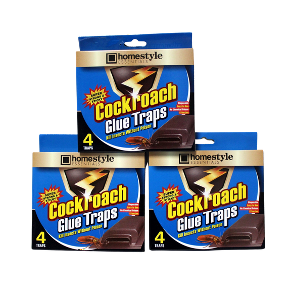 12 Pack Ready-to-Use Odorless Roach Glue Traps for Trapping Cockroach Ants Water Bugs, Palmetto Bugs, Spiders, Crickets Scorpions Insects with No Springs Disposable Safe