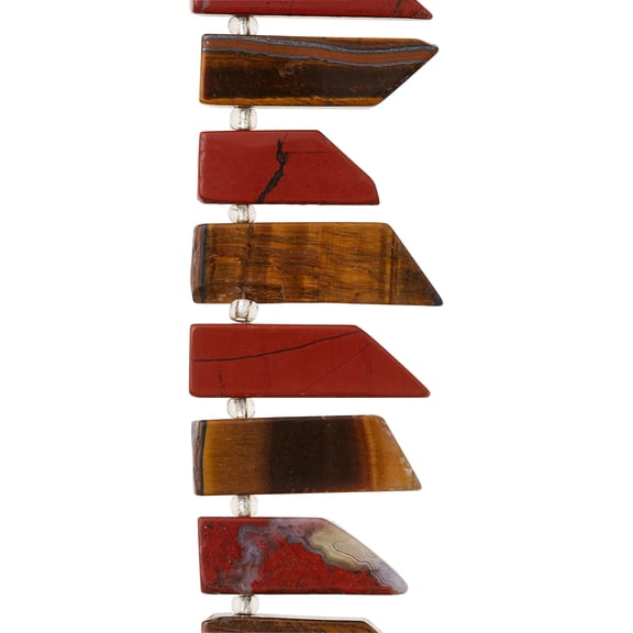 Bead Landing Red Jasper & Tiger Eye Stick Beads, 12 Pack