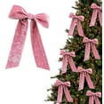 thumbnail image 1 of 12-Pack Red Velvet Bows for Christmas Tree, 5x7 Inch Decorative Bows with Tie for Wreaths, Garlands, and Gift Wrapping，D, 1 of 9