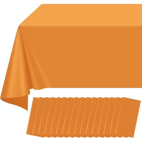 12 Pack Red and White Plastic Checkered Tablecloth, Premium Decorative Disposable Red Gingham Plaid Table Cloths for Parties, Rectangle Party Table Cover for Picnic Farm Birthday Wedding, 54x108 Inch