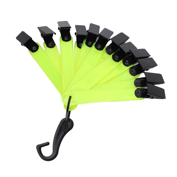 12-Pack Reflective PVC Trail Markers with Iron Clips for Hiking Hunting Camping 12PCS Clips Reflective Tree Tacks Hiking Hunting Outdoor
