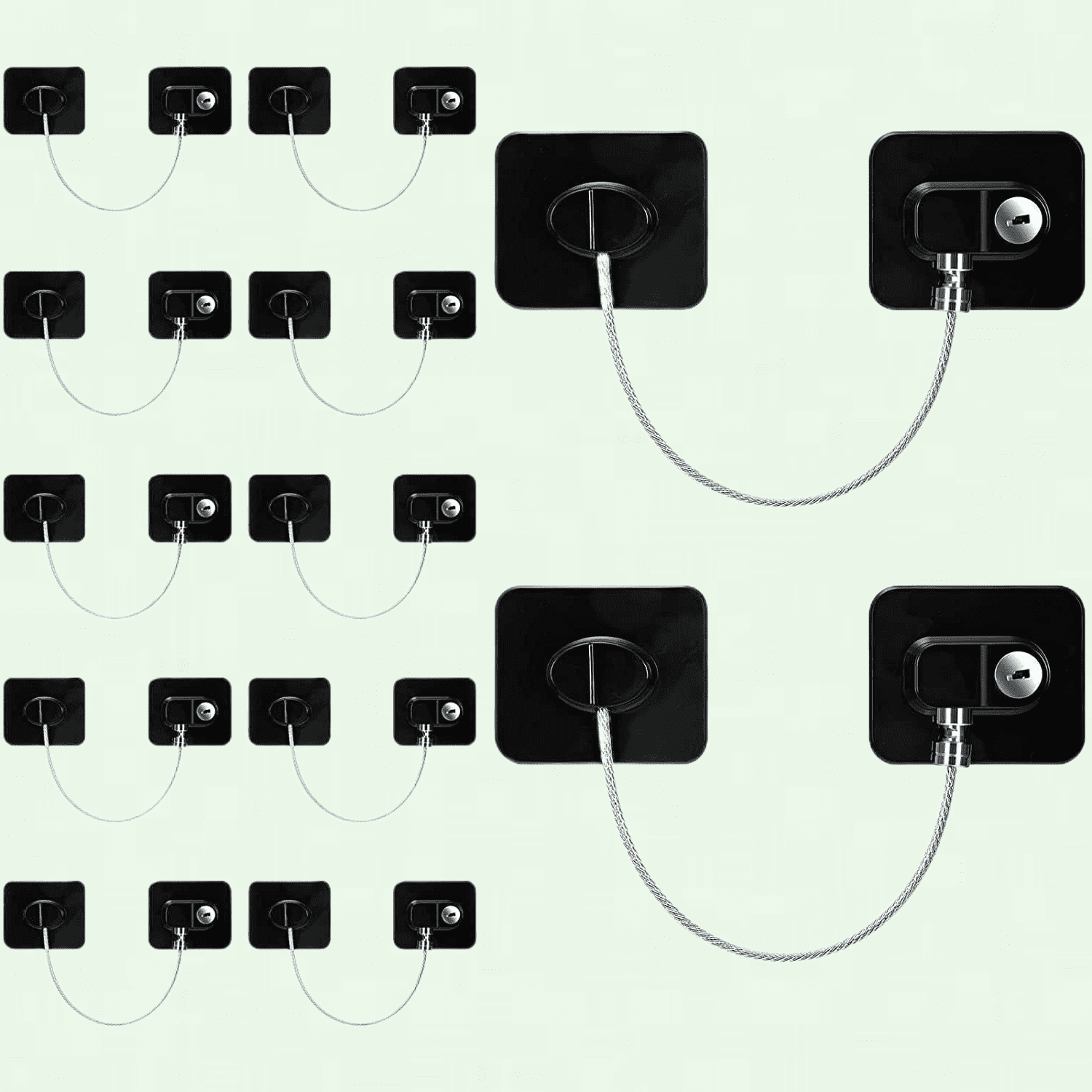 12 Pack Refrigerator Lock Fridge Lock with Keys, Child Safety