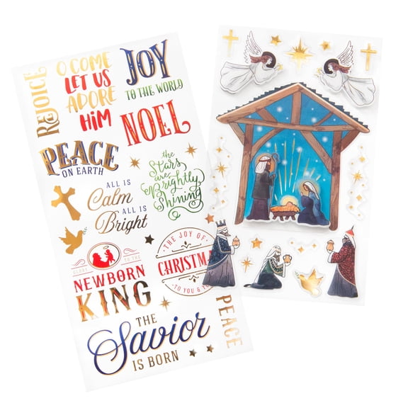 Recollections Religious Christmas Sticker Pack
