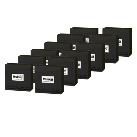 (12 Pack) Renova Black Cocktail Paper Napkins, 4.3 in, 30 Count