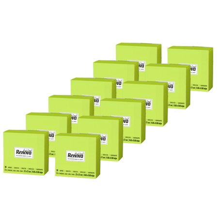 (12 Pack) Renova Green Cocktail Paper Napkins, 4.3 in, 30 Count
