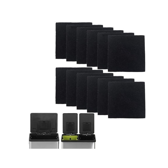 12 Pack Replacement Odor Absorbing Filters For Simpli-Magic Trash Cans - Absorbs Unpleasant Smells For Long-Lasting Freshness - Ideal For Kitchens, Bathrooms, Offices, Garages,