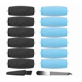 12 Pack Replacement Rollers for Amope Pedi Refills Electronic Perfect Foot File-(6 Extra Coarse& 6 Regular Coarse)