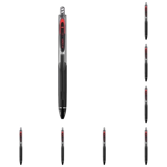 12 Pack Retractable Gel Ink Pens 0.5mm, Black Click Pens Smooth Writing No Smear, Fine Point Exam Pens for Office and Daily Use - Style C