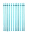 thumbnail image 1 of 12-Pack Reusable Hard Plastic Drinking Straws with Stopper Rings, Durable Ribbed Replacement Straws for Travel Tumblers and Cups, Clear BPA-Free Drinking Straws #B1 Light Green_101, 1 of 4
