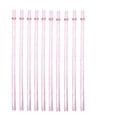 thumbnail image 1 of 12-Pack Reusable Hard Plastic Drinking Straws with Stopper Rings, Durable Ribbed Replacement Straws for Travel Tumblers and Cups, Clear BPA-Free Drinking Straws #B2 Pink_103, 1 of 5