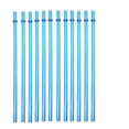 thumbnail image 1 of 12-Pack Reusable Hard Plastic Drinking Straws with Stopper Rings, Durable Ribbed Replacement Straws for Travel Tumblers and Cups, Clear BPA-Free Drinking Straws #B2 Dark Blue_100, 1 of 4