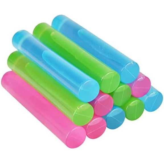 12 Pack Reusable Ice Cubes for Drinks, Quick Freeze Reusable Water Bottle Ice Stick BPA Free, Washable Plastic Ice Cubes for Whiskey, Wine, Coffee (Multicolor)