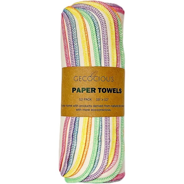 12 Pack Reusable Kitchen Paper Towels EcoFriendly Dish Cloths